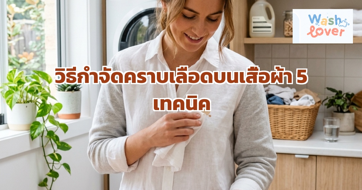 วิธีกำจัดคราบเลือดบนเสื้อผ้า 5 เทคนิคที่ได้ผลจริง