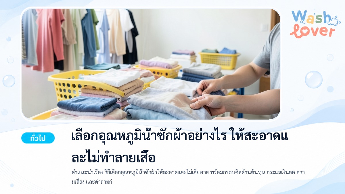 วิธีเลือกอุณหภูมิน้ำซักผ้าให้สะอาดและไม่เสียหาย