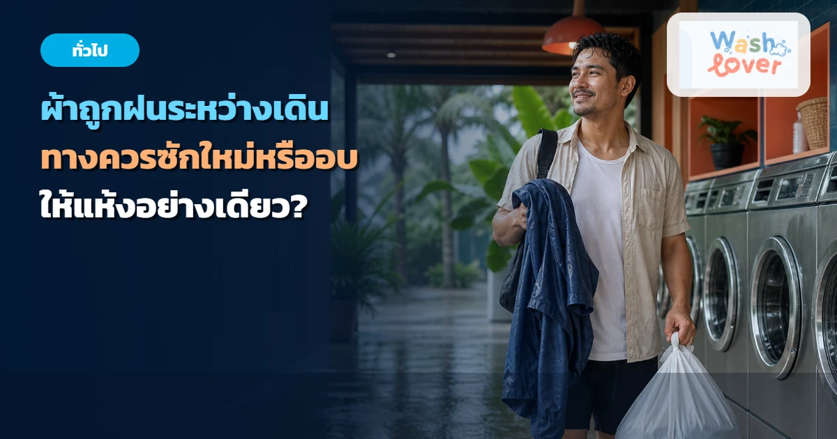 ภาพปก ผ้าถูกฝนระหว่างเดินทาง ควรซักใหม่หรืออบให้แห้งอย่างเดียว