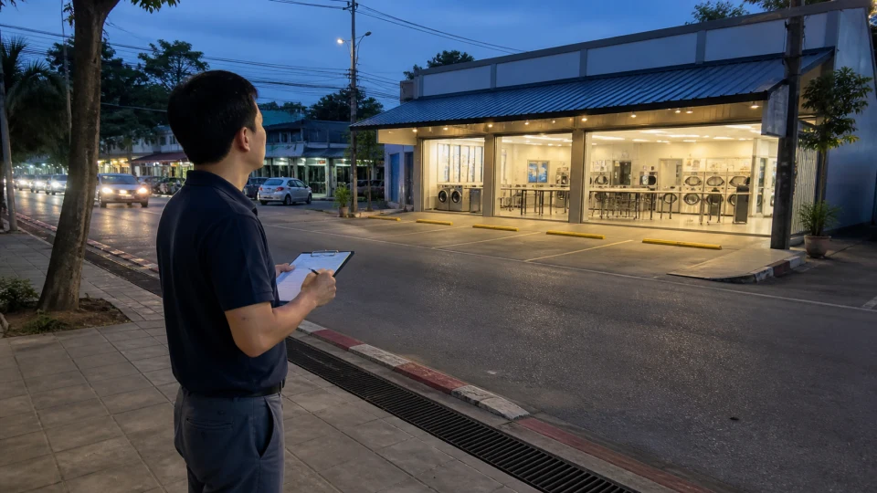 สำรวจทำเลร้านสะดวกซักกลางคืน: กำหนดช่วงสำรวจที่สะท้อนการใช้งาน