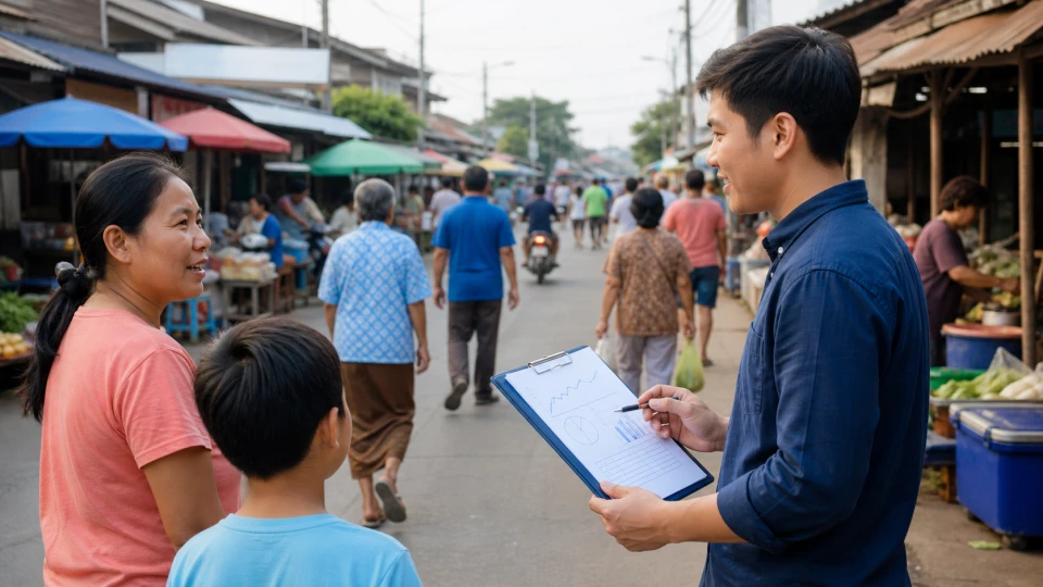 ผู้ประกอบการสำรวจความต้องการของคนในตลาดชุมชนก่อนเลือกธุรกิจต่างจังหวัด