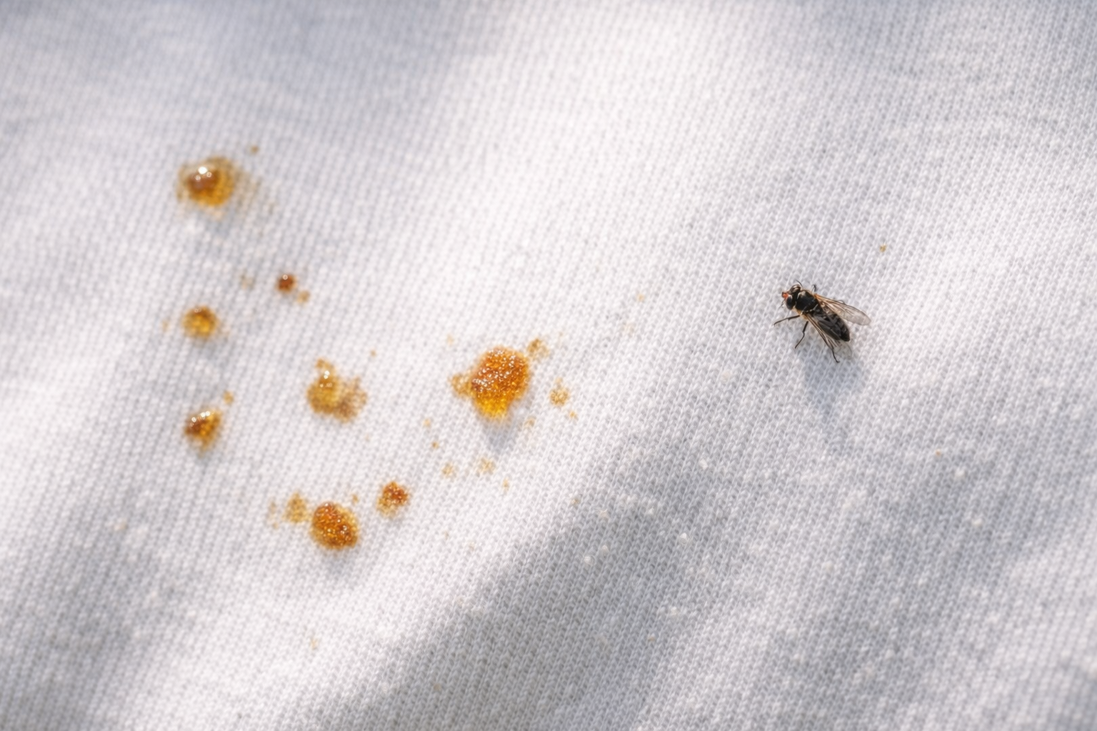 คราบยางไม้และรอยเปื้อนบนเสื้อผ้าจากการตากใต้ต้นไม้