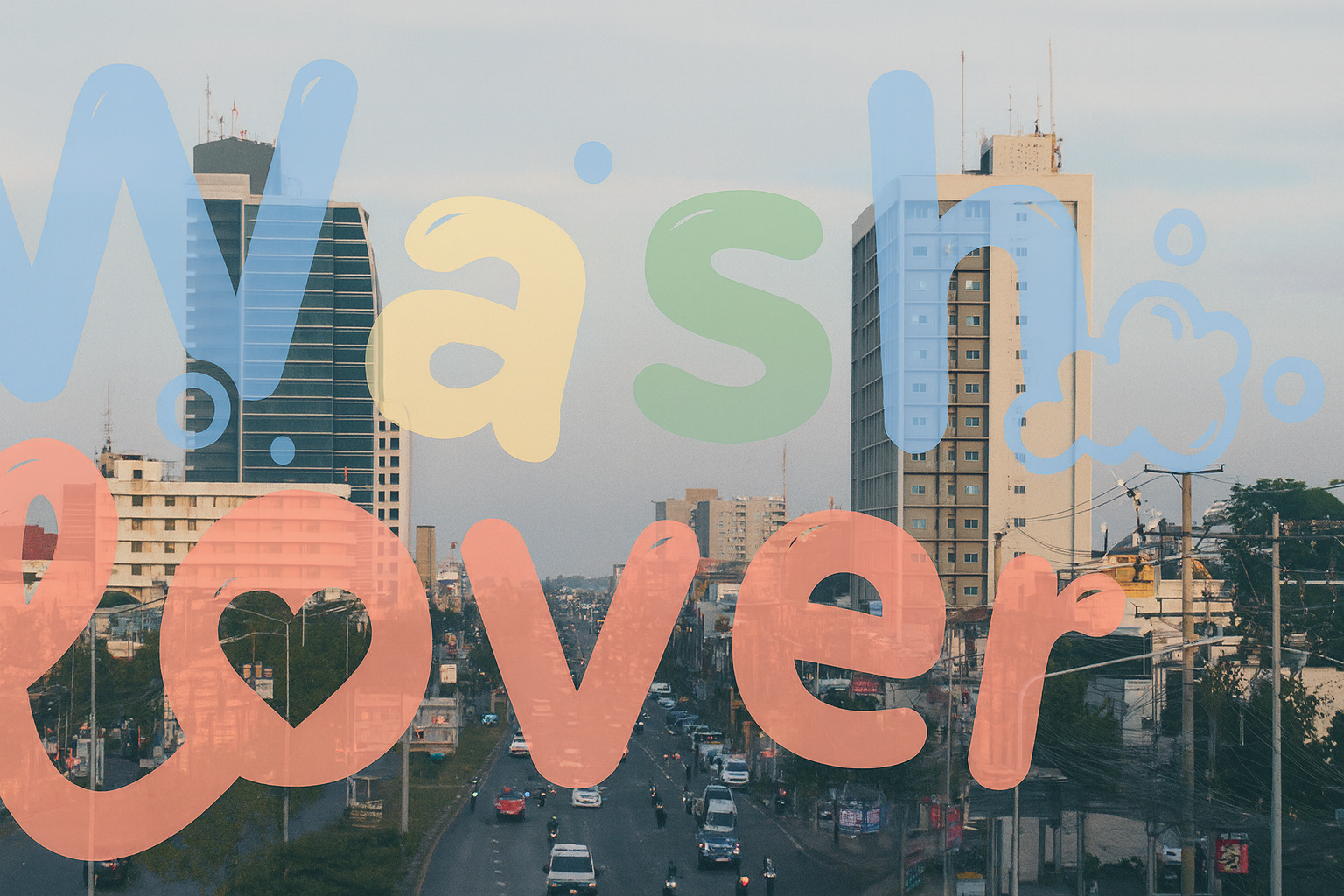 บรรยากาศเมืองโคราช นครราชสีมา โซนธุรกิจที่มีรถติดและตึกสูง ทำเลทองสำหรับลงทุนร้านสะดวกซัก Washlover