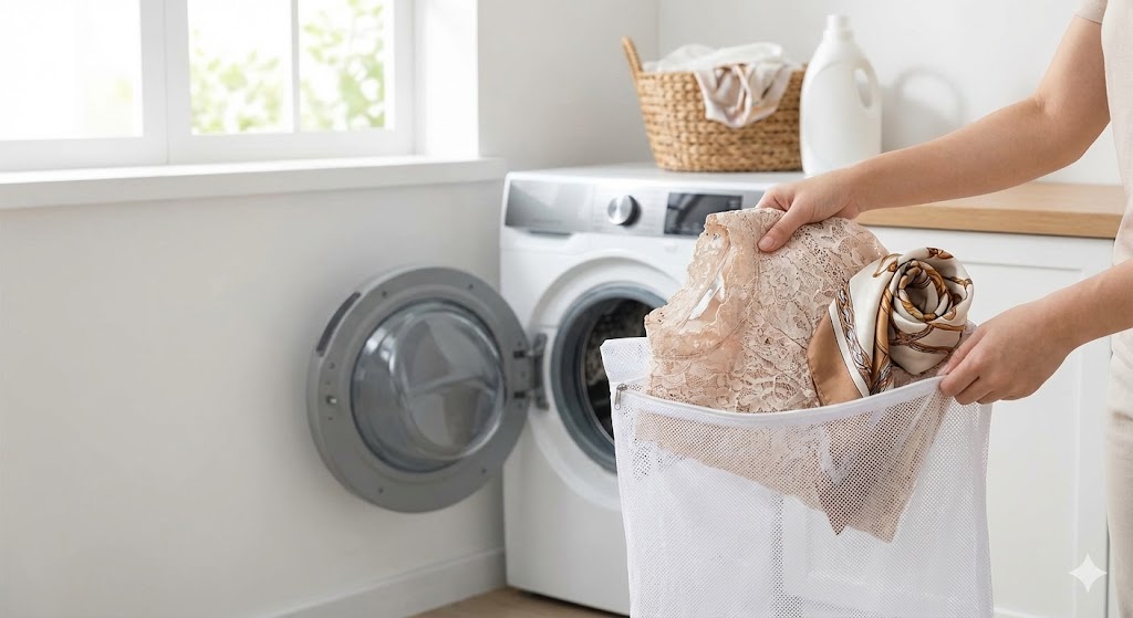 วิธีใช้ถุงซักถนอมผ้าเพื่อป้องกันเสื้อผ้าเสียทรง