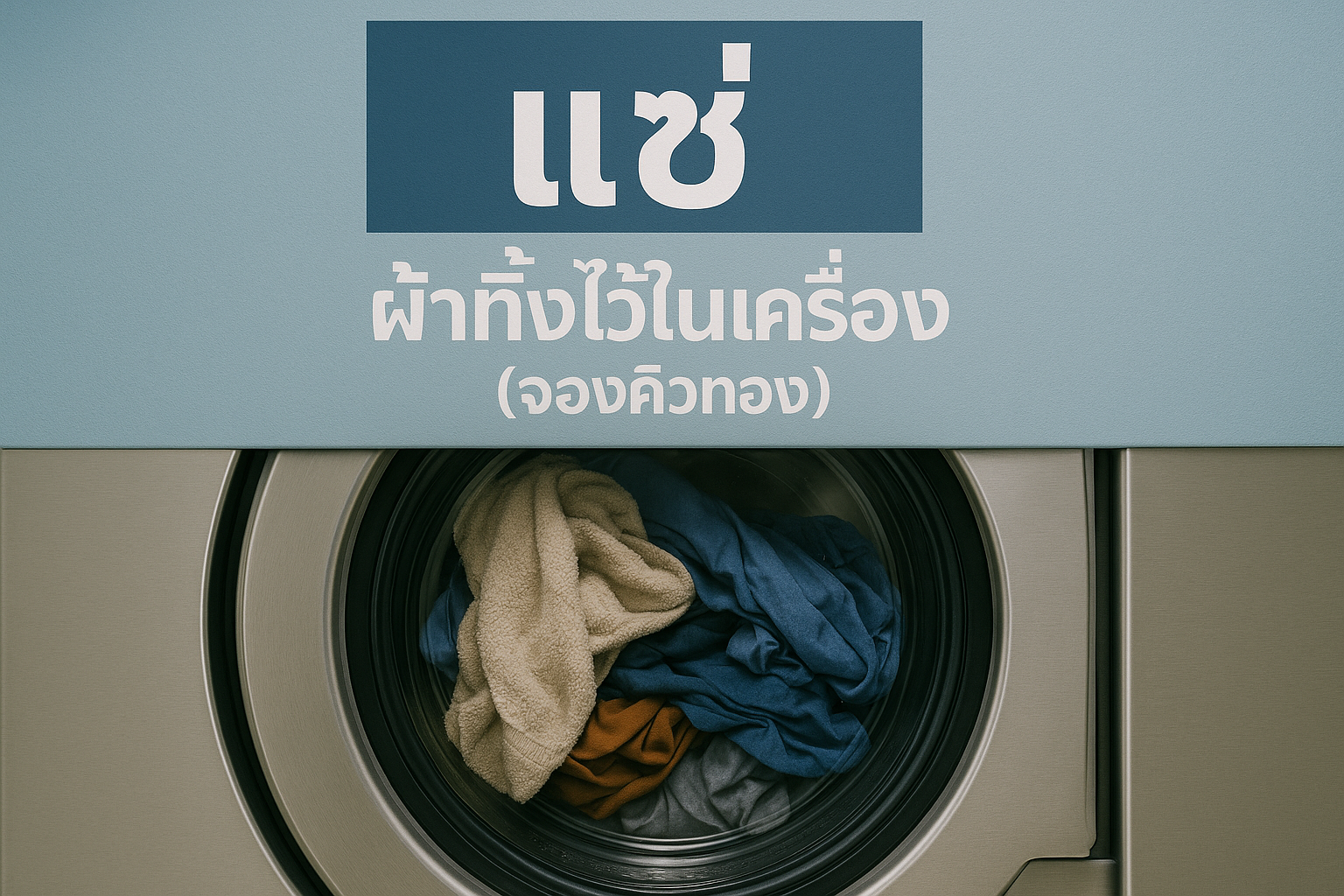 "แช่" ผ้าทิ้งไว้ในเครื่อง (จองคิวทอง)