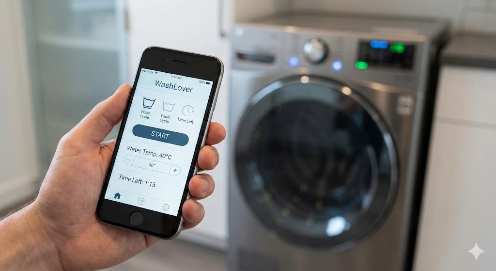 แอปพลิเคชัน WashLover สำหรับสั่งงานเครื่องซักผ้าอัจฉริยะผ่านมือถือ ระบบ Smart Laundry IoT