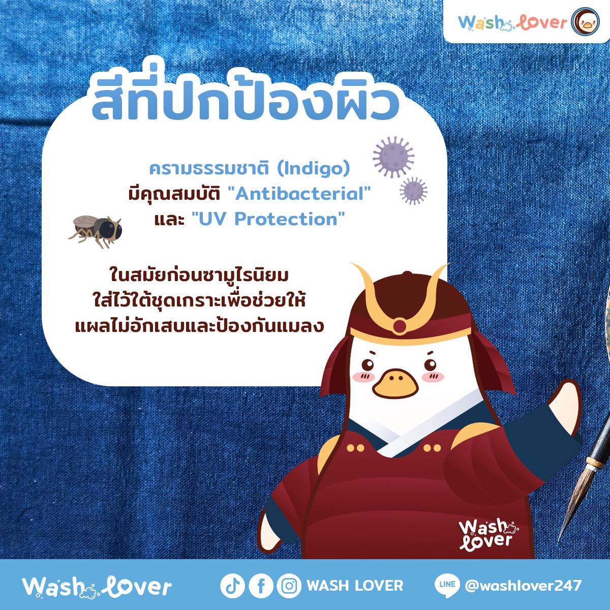 ผ้าย้อมครามญี่ปุ่นช่วยต้านแบคทีเรียและกันรังสียูวี