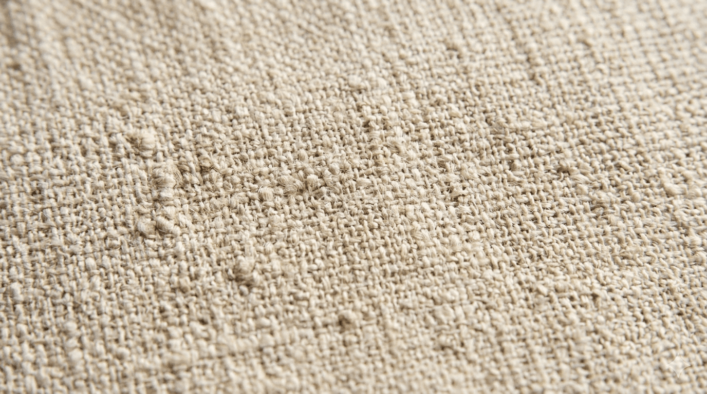 เปรียบเทียบเนื้อสัมผัสผ้าฝ้าย Calico และผ้าลินินผสมที่ใช้ในงานแฮนด์เมด