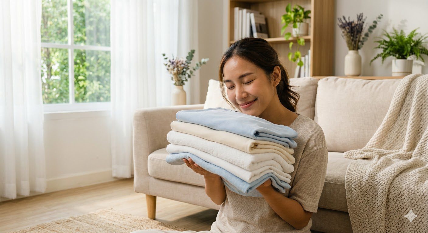 การสวมใส่เสื้อผ้าที่สะอาดและมีกลิ่นหอมช่วยสร้างความสุขในชีวิตประจำวัน