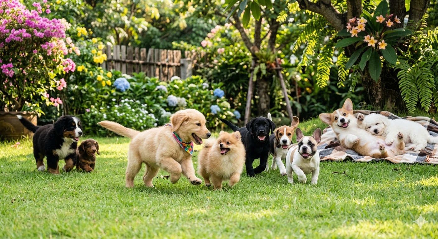 ลูกสุนัขน่ารักหลากหลายสายพันธุ์ฉลองวันลูกหมาแห่งชาติ National Puppy Day