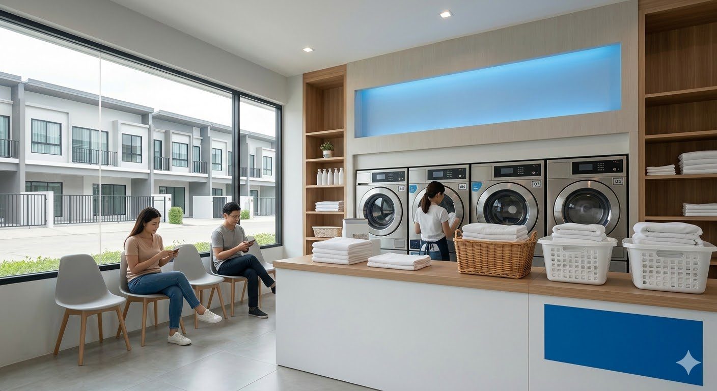 ร้านสะดวกซัก Washlover บริการเครื่องซักผ้าและอบผ้าขนาดใหญ่ ถนอมเนื้อผ้า